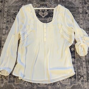 Daniel Rainn Ivory Ruffle Blouse